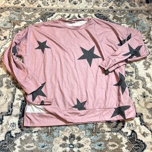 Pink lily oversized star sweater